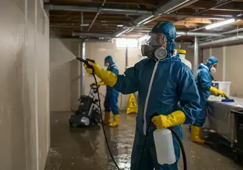 Basement Sanitization and Antimicrobial Treatment process in Air Force Academy, CO