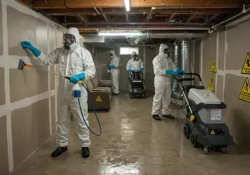 Basement Moisture Removal and Structural Drying process in Air Force Academy, CO